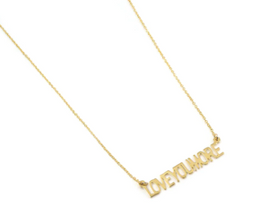 The Love Bar Necklace Gold Plated