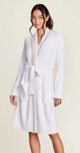 Load image into Gallery viewer, Barefoot Dreams Tipped Ribbed Short Robe

