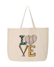 Load image into Gallery viewer, Baseball Love Totes
