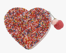 Load image into Gallery viewer, Beaded Heart Coin Purse
