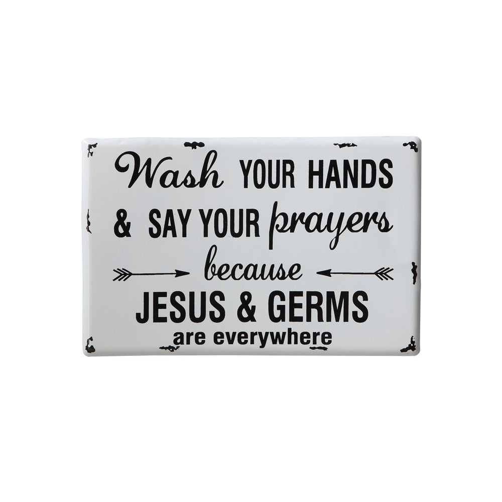 Wash Your Hands Metal Wall Decor