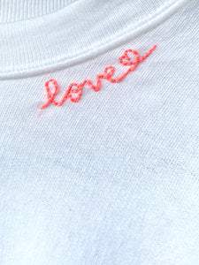 Love Embroidery Sweatshirt