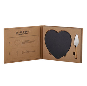 Heart Slate Board and Cheese Knife